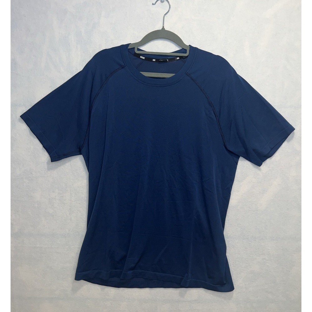 Mens Rhone Reign Tech Short Sleeve Shirt Blue Medium Seamless Breatheable